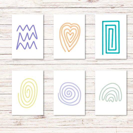 10 Finger Tracing Calming Cards