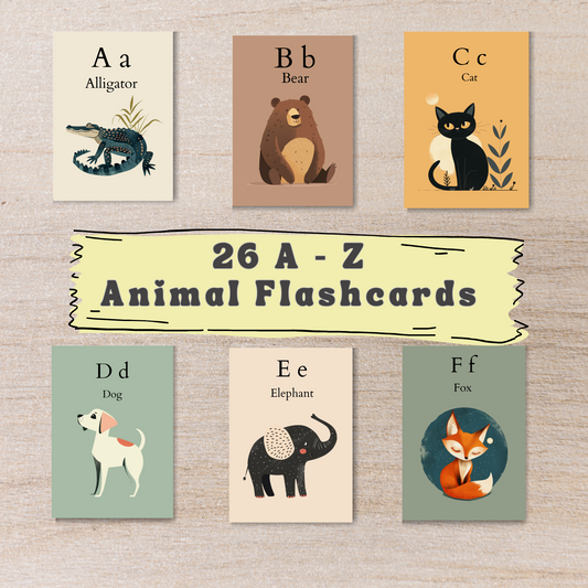 A - Z Animal Alphabet Flashcards