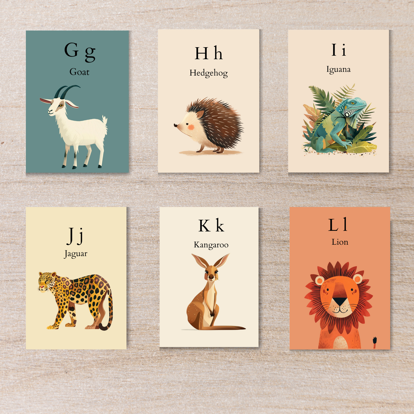 A - Z Animal Alphabet Flashcards