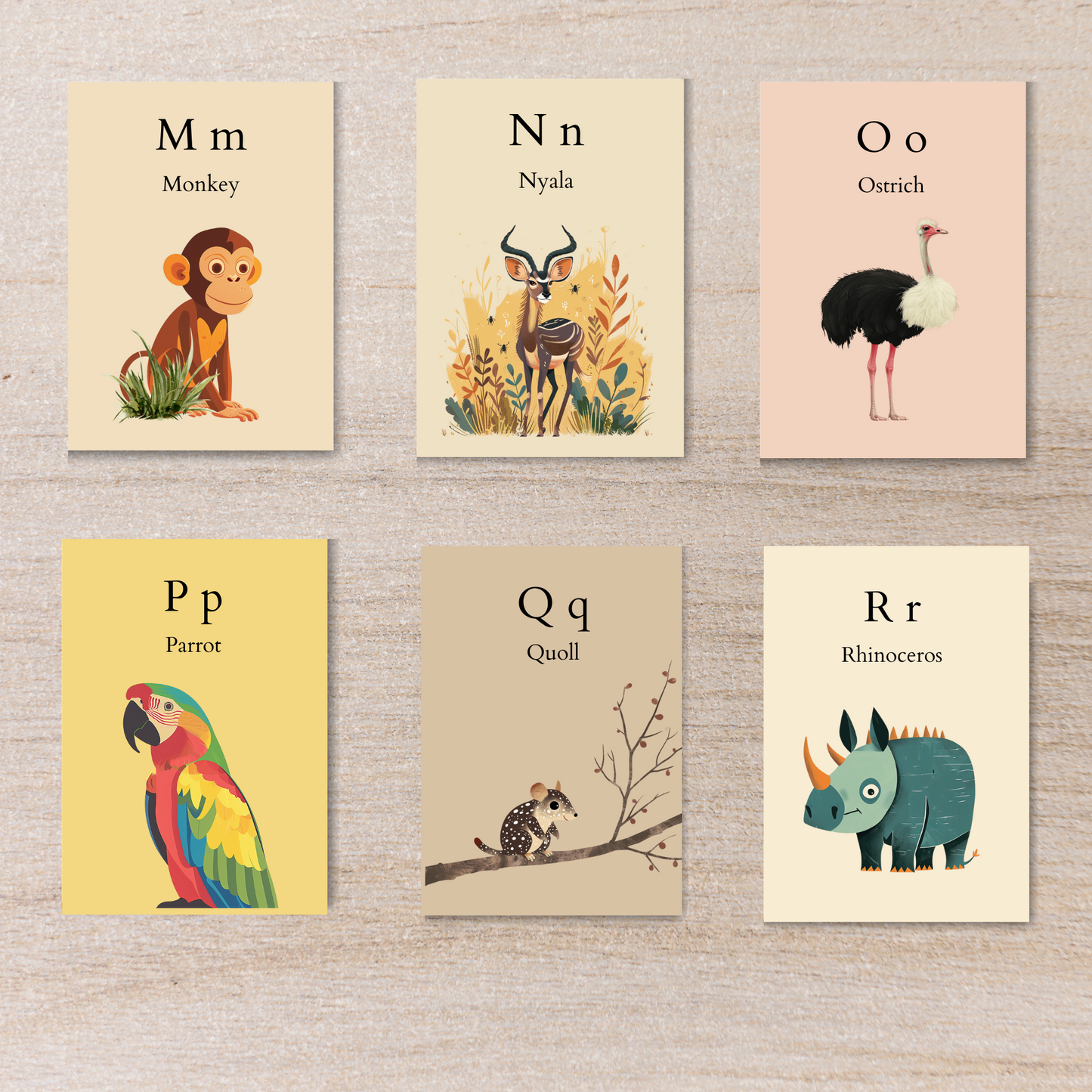 A - Z Animal Alphabet Flashcards