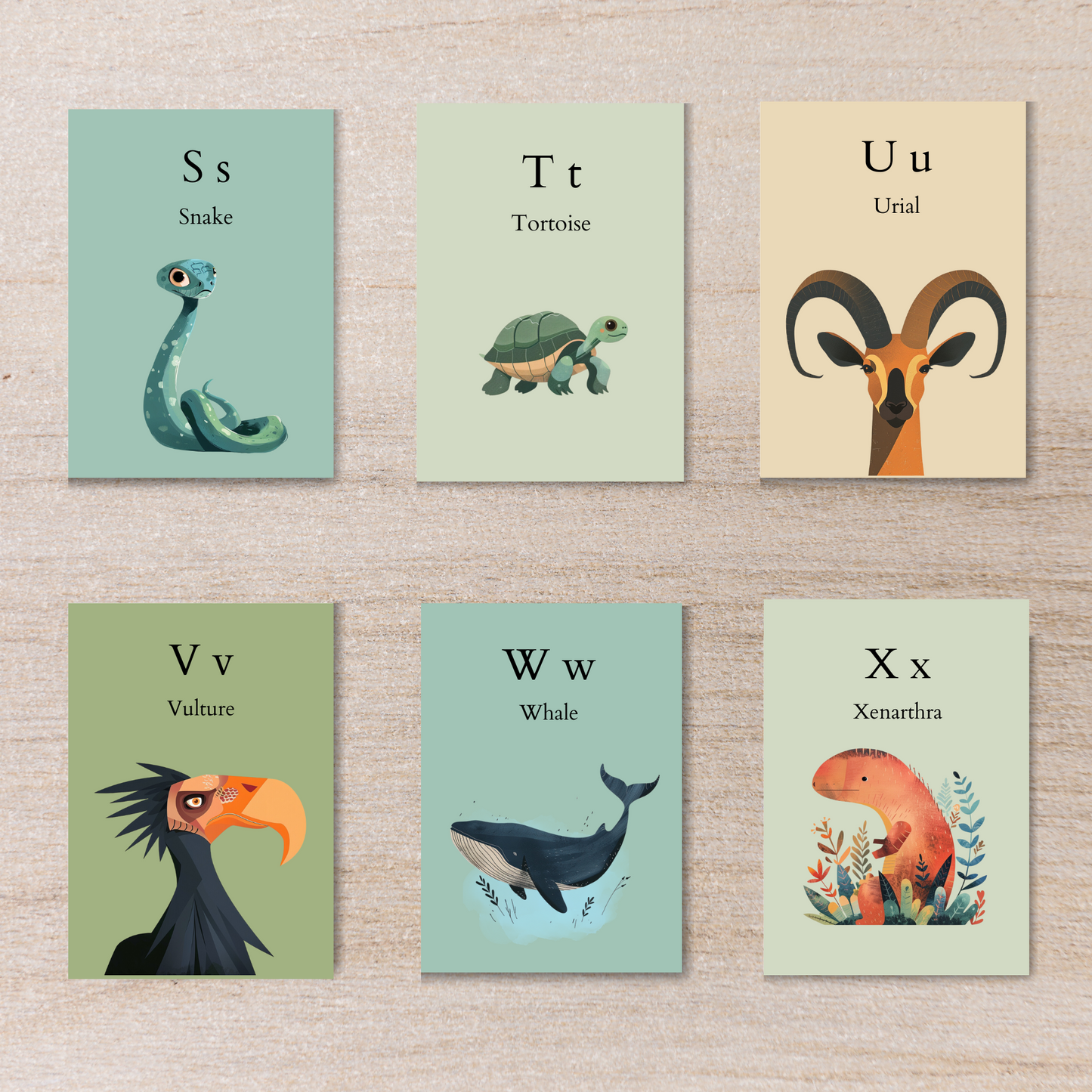 A - Z Animal Alphabet Flashcards