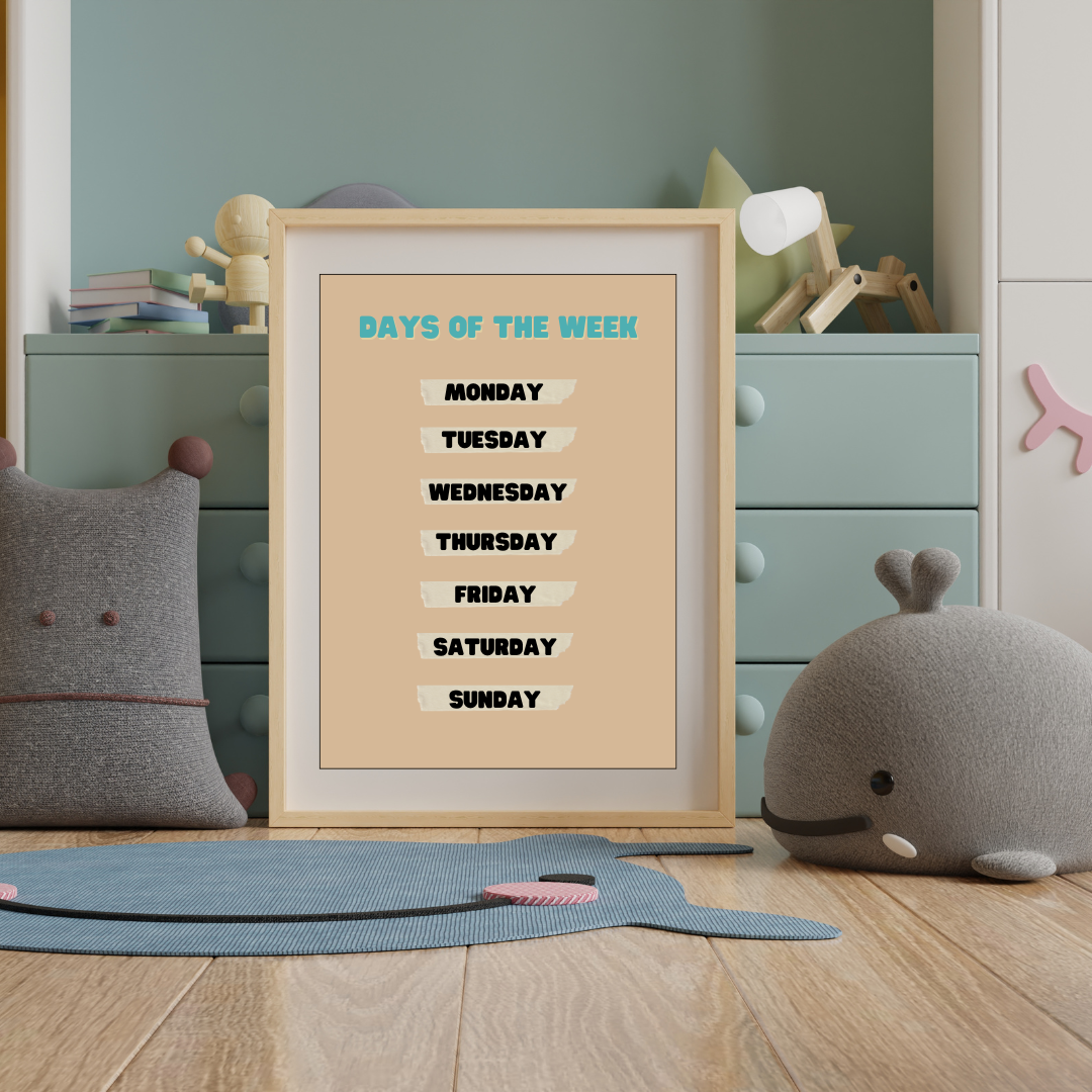 Days Of The Week Poster Set