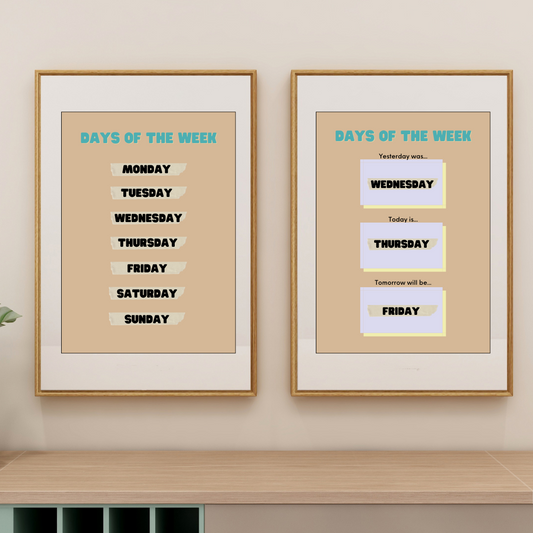 Days Of The Week Poster Set