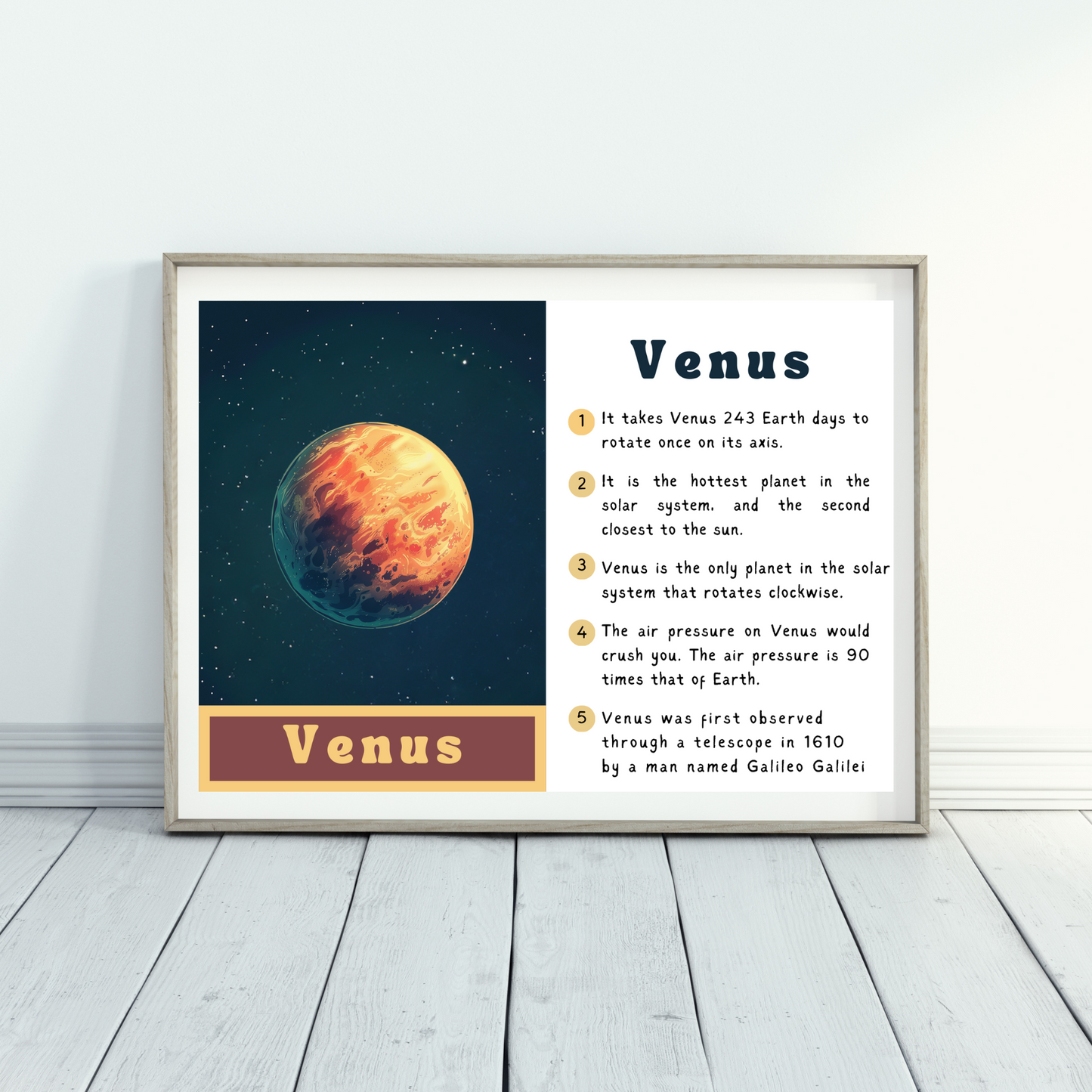 Educational Planet Poster - Set of 12
