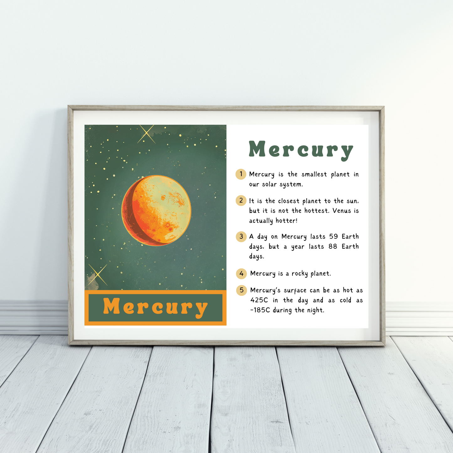 Educational Planet Poster - Set of 12