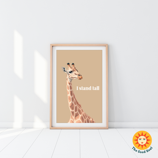 I Stand Tall Affirmation Poster